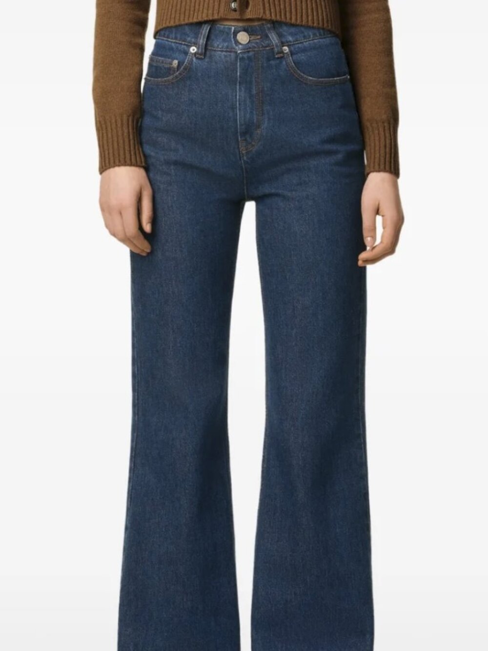 High Waist Flare Fit Jeans - AMI - Size S (28)